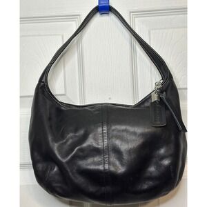 Vintage Coach Ergo Hobo Black Leather Shoulder Bag